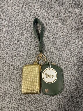 The Darling Effect Olive and Gold Wristlet Set